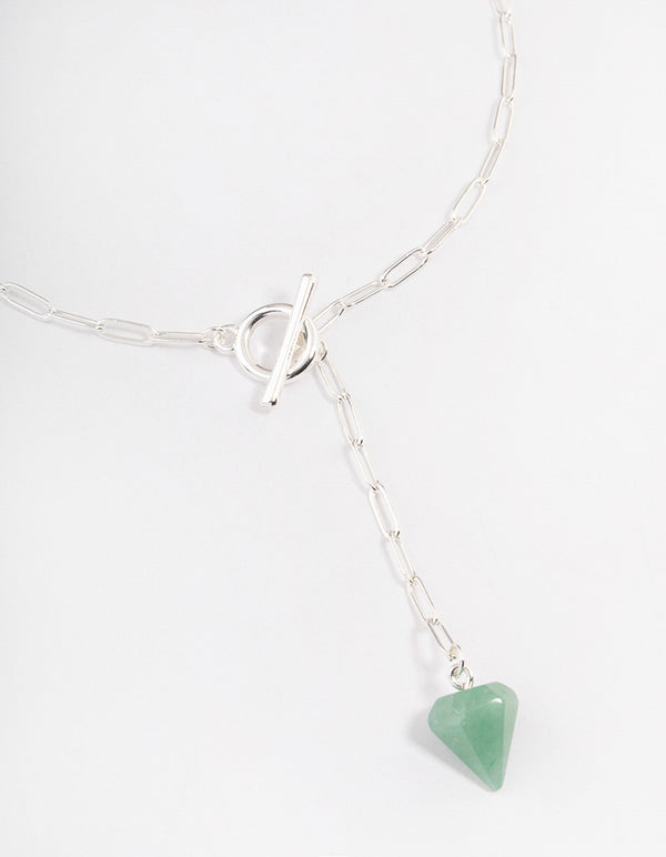 Silver Turquoise Charm T&O Necklace