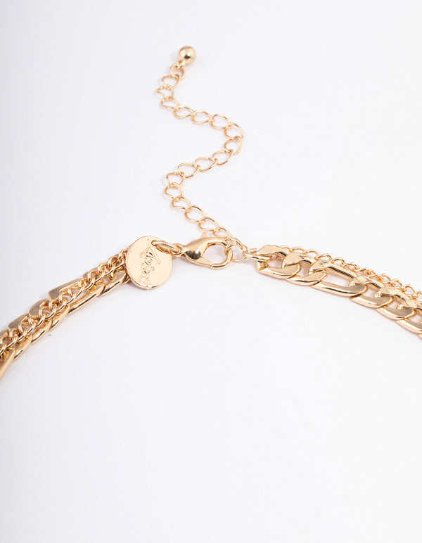 Gold Layered Evil Eye Beaded Necklace