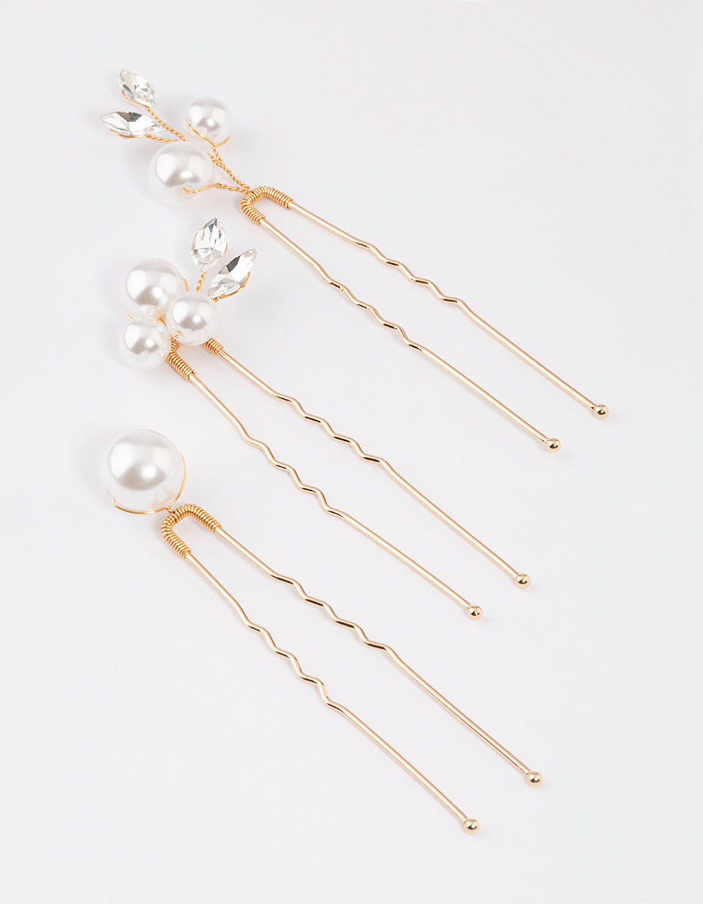 Gold Pearl Hair Pin Pack