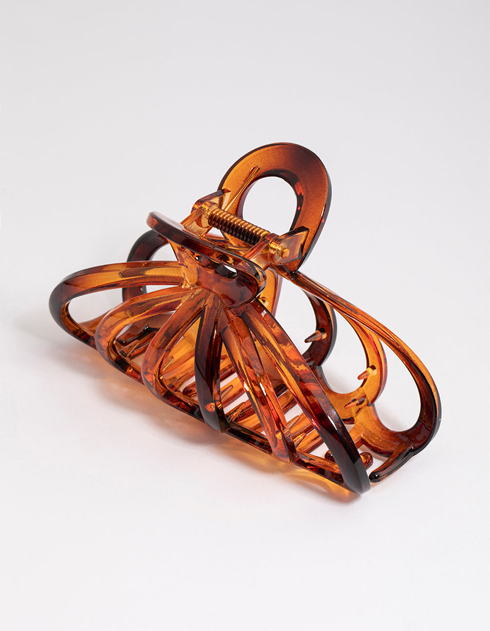 Brown Large Shell Cut Out Hair Claw Clip