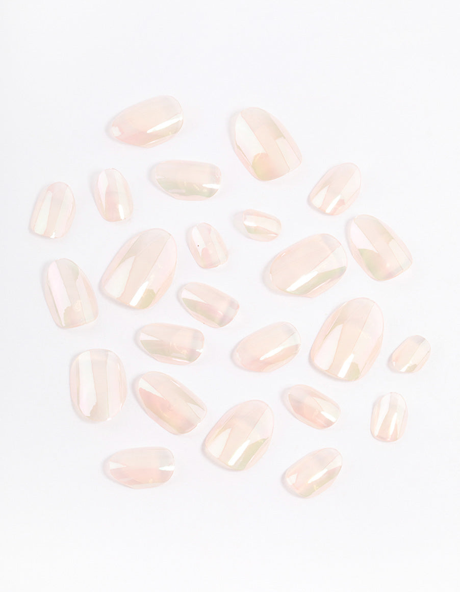 Tweens Pink Metallic Press On Nails