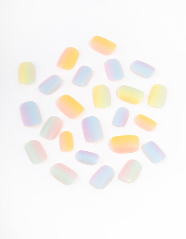Tweens Rainbow Gradient Press On Nails