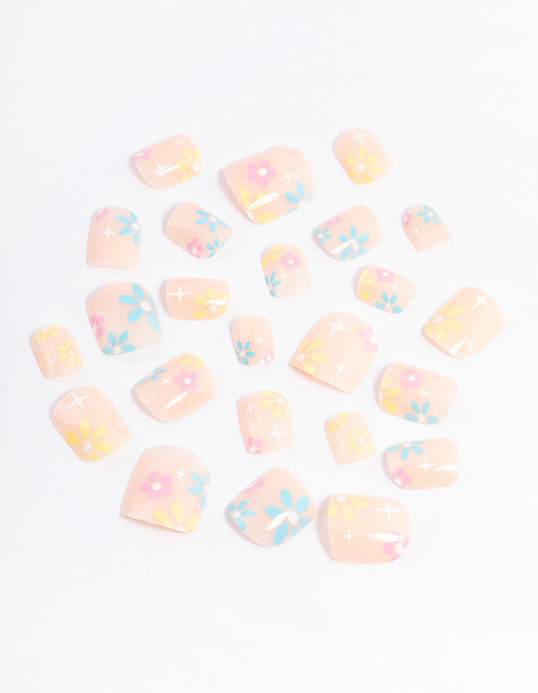 Tweens Blush Daisy Press On Nails