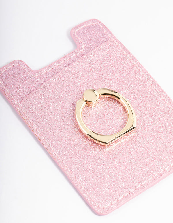 Pink Glitter Phone Wallet