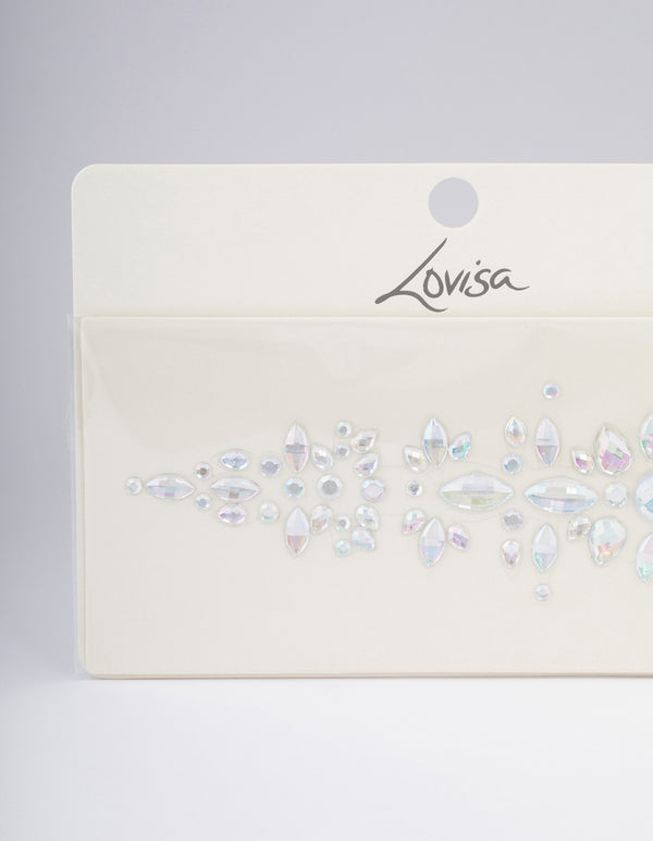 Clear Crystal Stick On Hair Gems