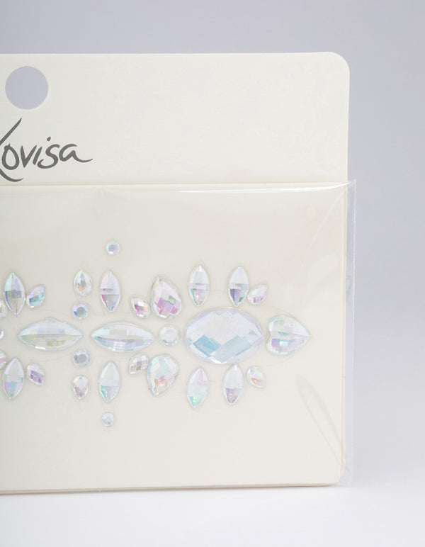 Clear Crystal Stick On Hair Gems