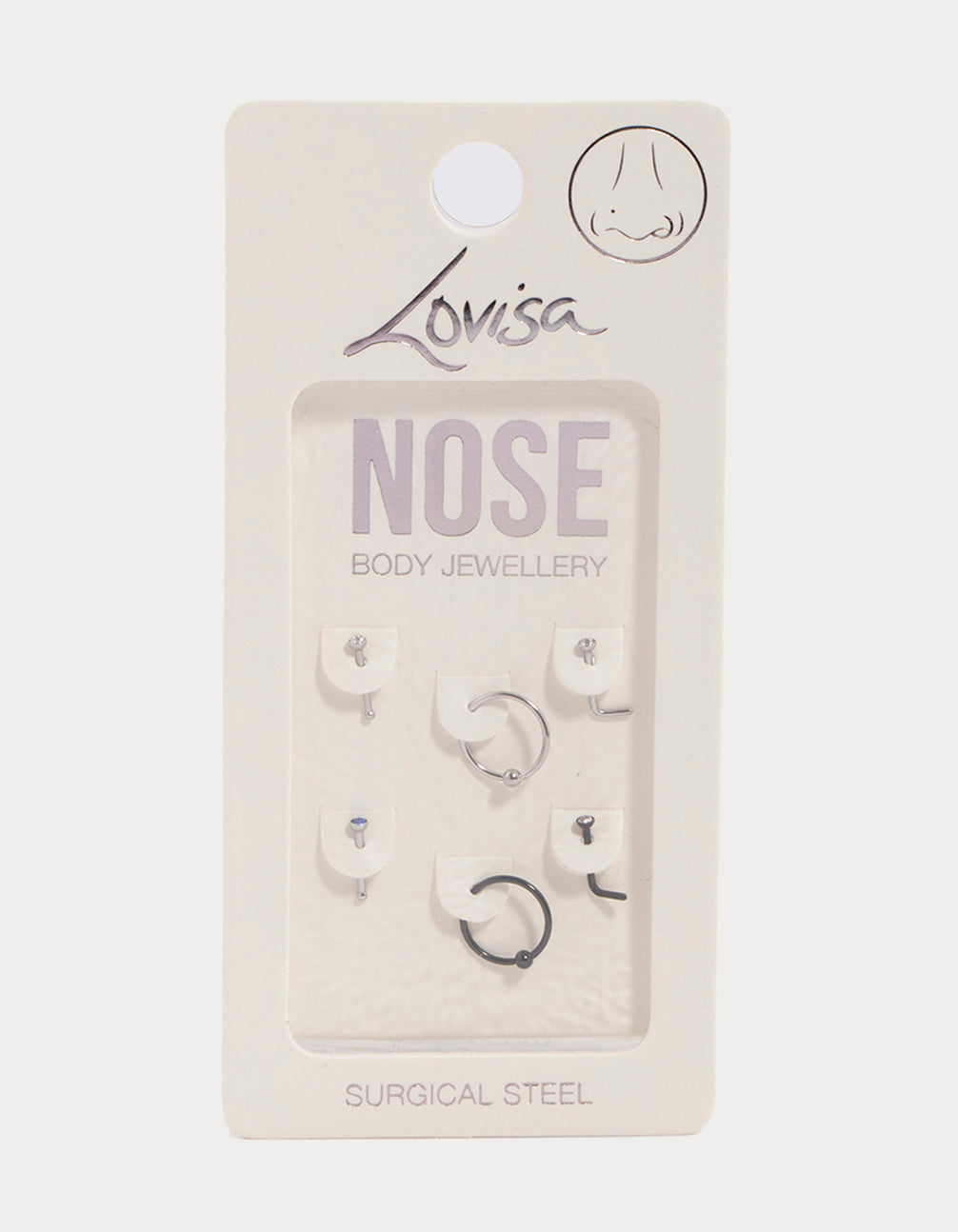 Surgical Steel Bezel & Ring Nose 6-Pack