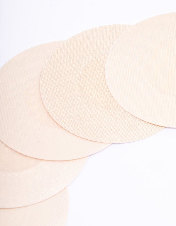Neutral Fabric Round Nipple Covers Pack