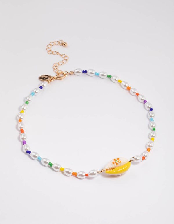 Beaded Shell Choker