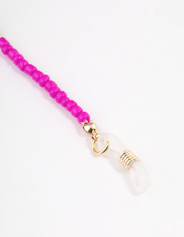 Beaded Multi Coloured Glasses Chain