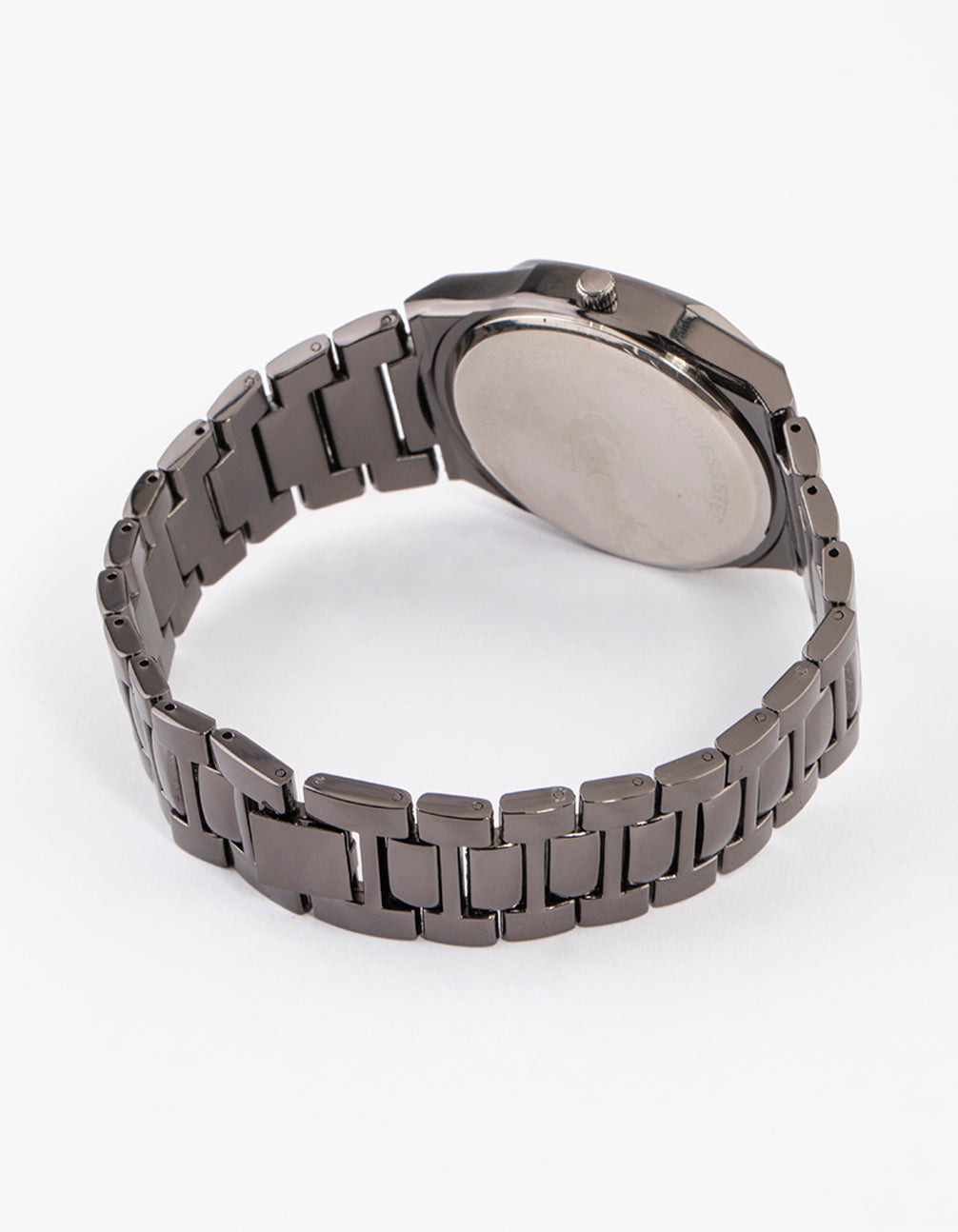 Coated Black Chunky Hexagon Link Watch