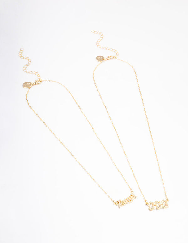 Gold Plated Angel Number '888' Layered Necklace