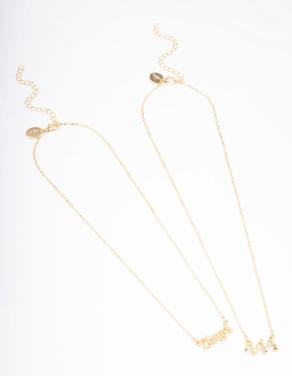Gold Plated Angel Number '444' Layered Necklace