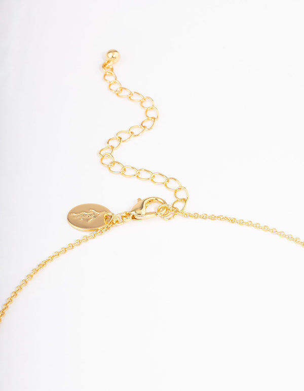 Gold Plated Capricorn Coin Pendant Necklace