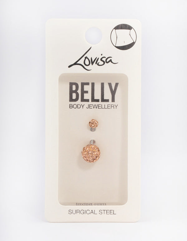 Surgical Steel Disco Ball Belly Ring