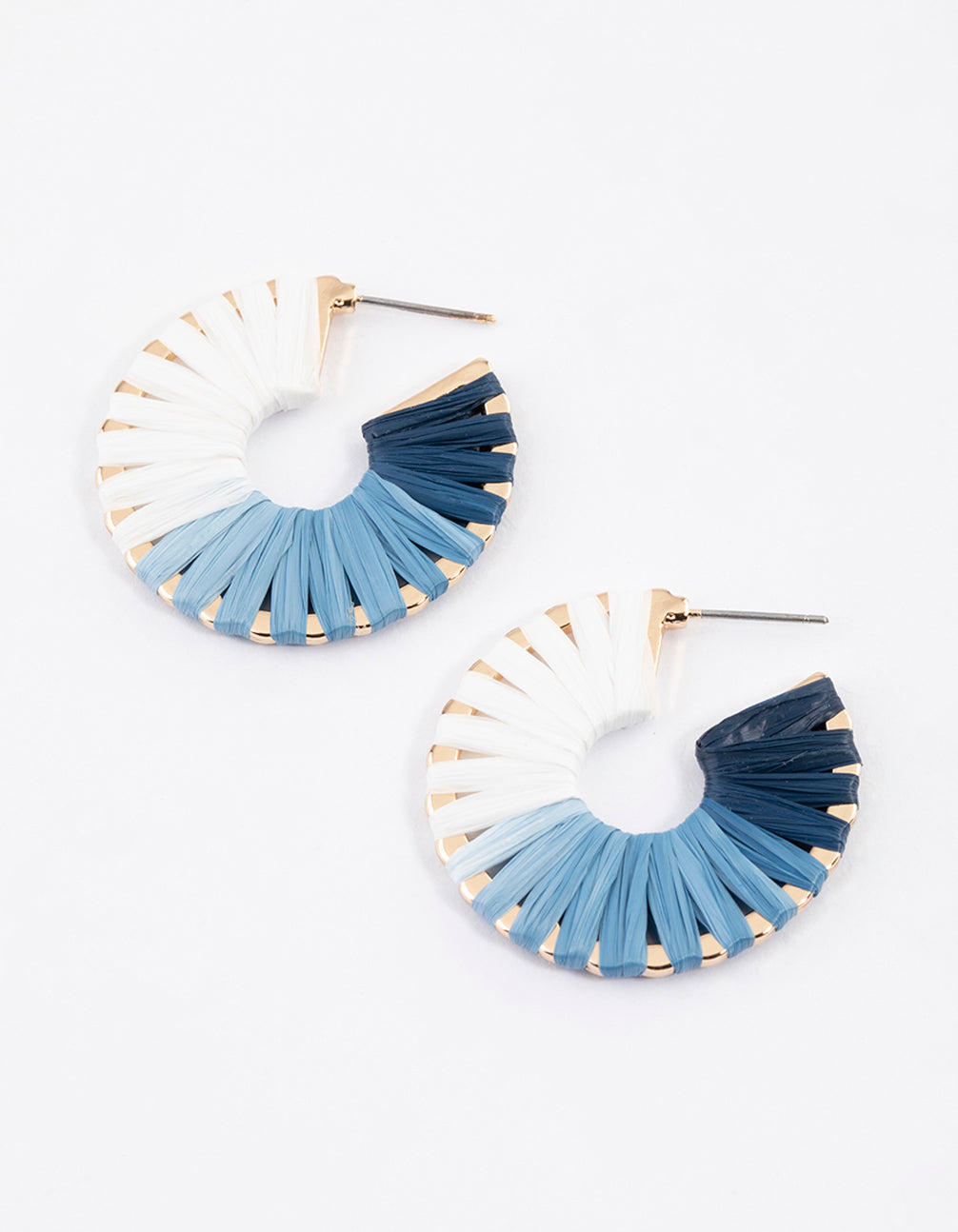 Gold Ombre Wrapped Hoop Earrings