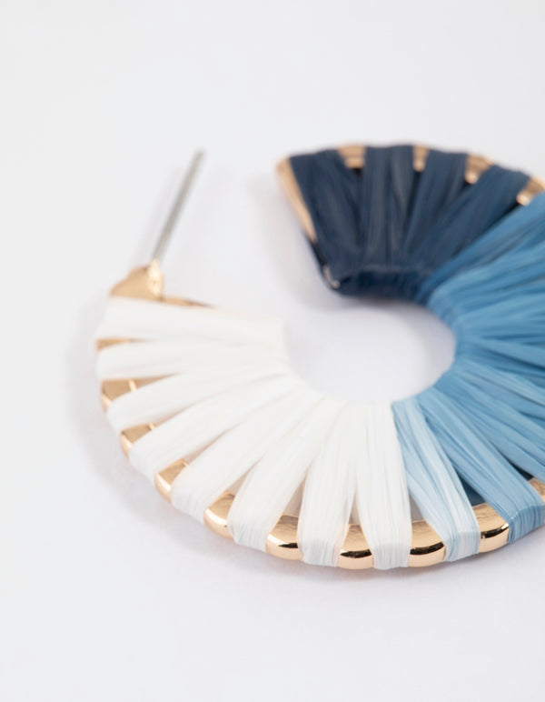 Gold Ombre Wrapped Hoop Earrings