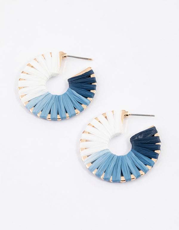 Gold Ombre Wrapped Hoop Earrings