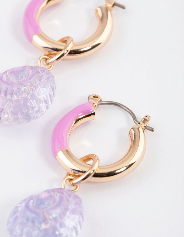 Gold Ombre Shell Drop Earrings