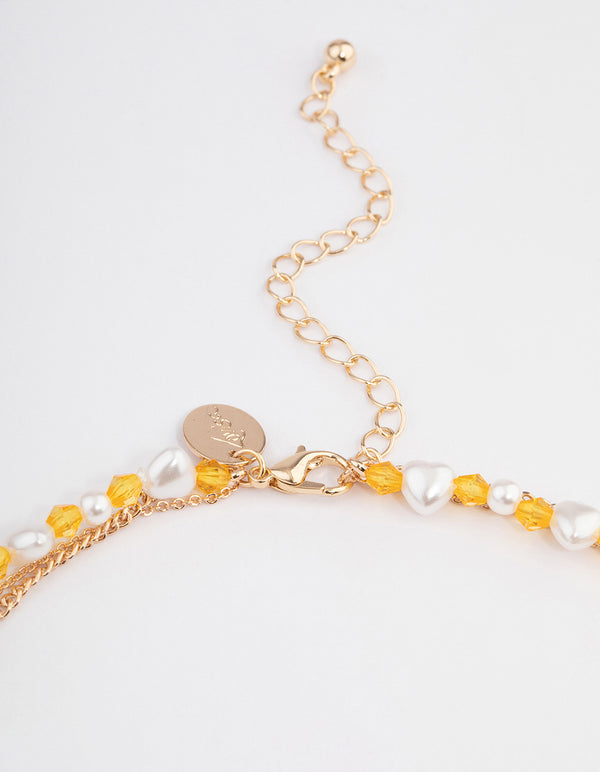 Gold Tidal Wave Layered Necklace