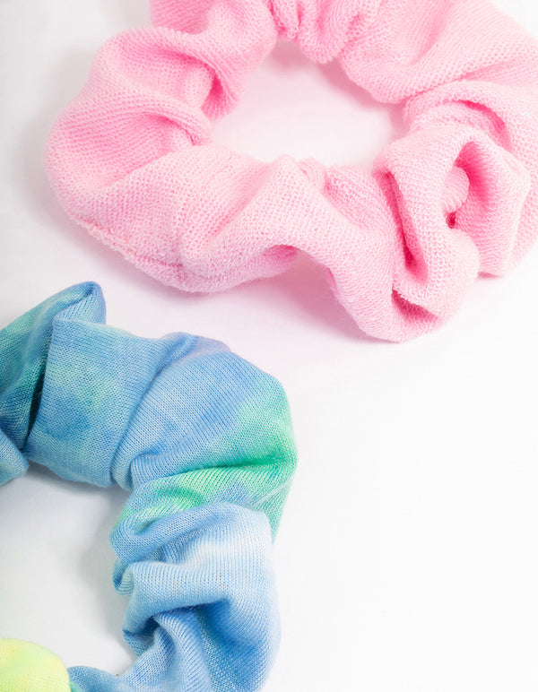Fabric Tie Dye Scrunchie Pack