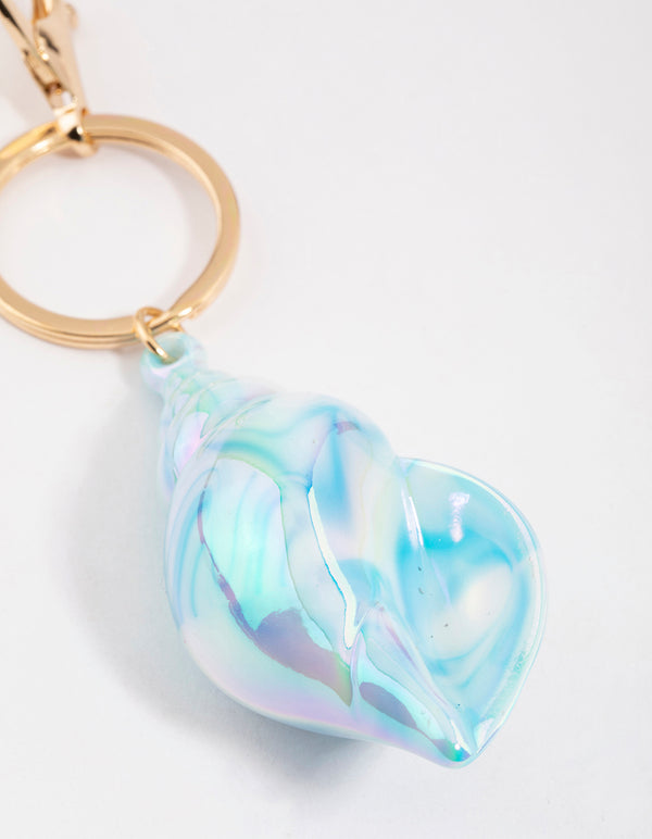 Gold Conch Shell Key Ring