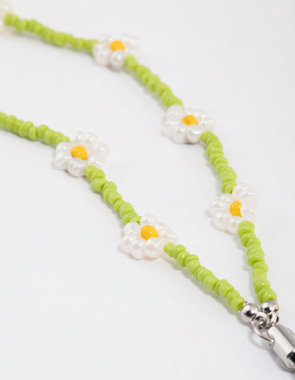 Green Mini Daisy Phone Strap