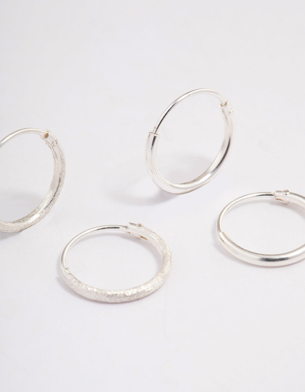 Sterling Silver Glitter Hoop Earring Pack