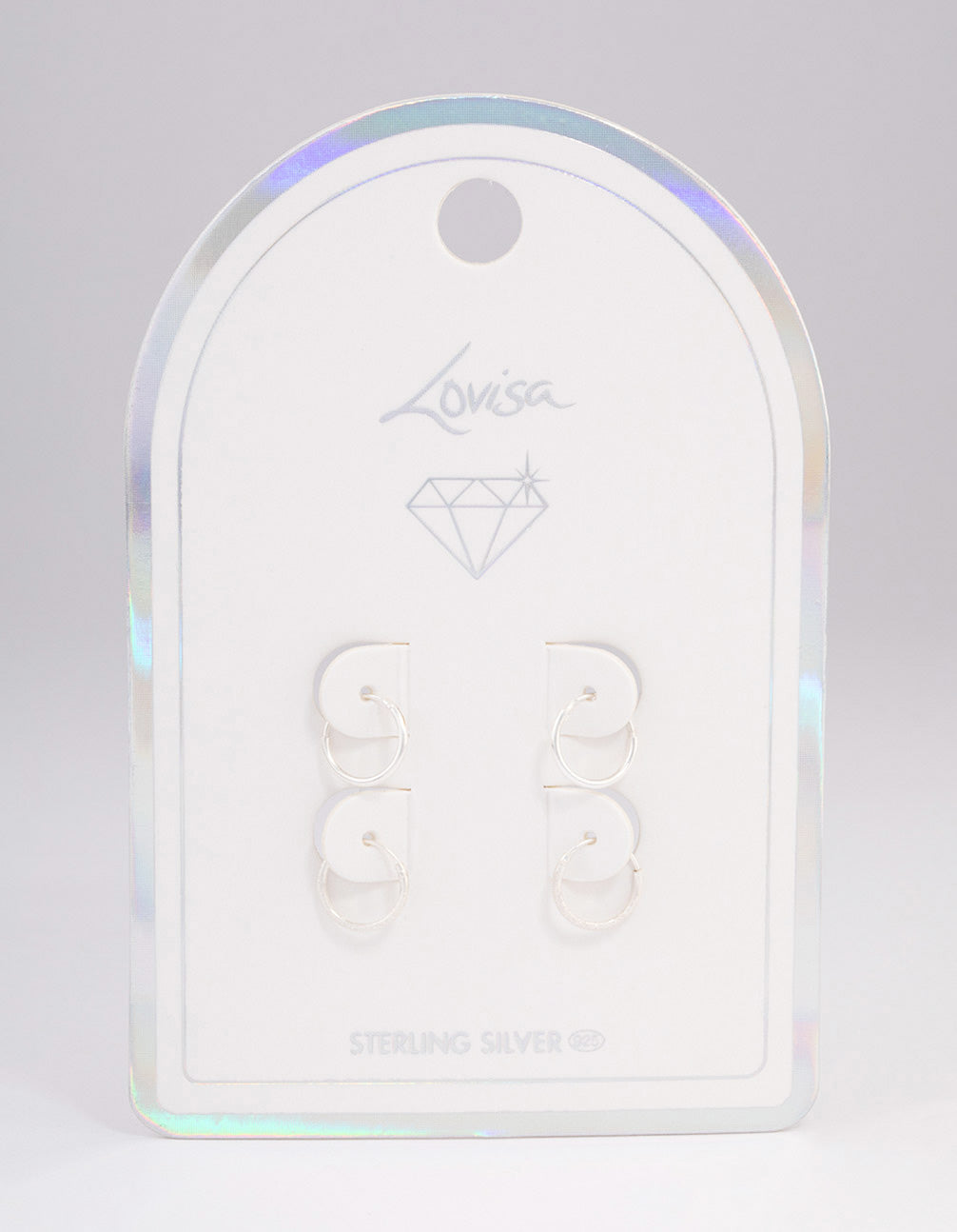 Sterling Silver Glitter Hoop Earring Pack