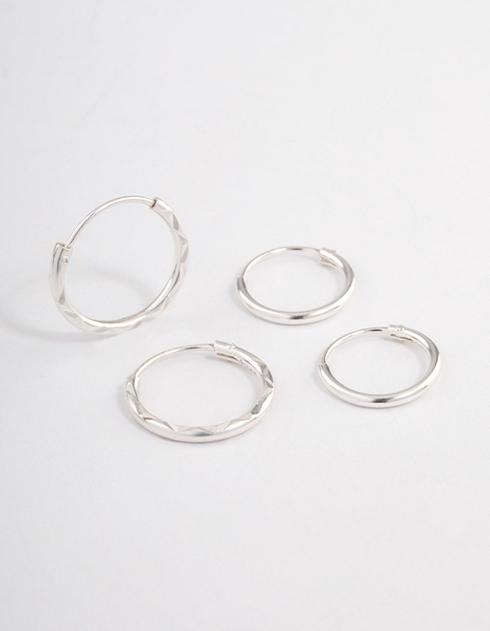 Sterling Silver Spiral Hoop Earring Pack