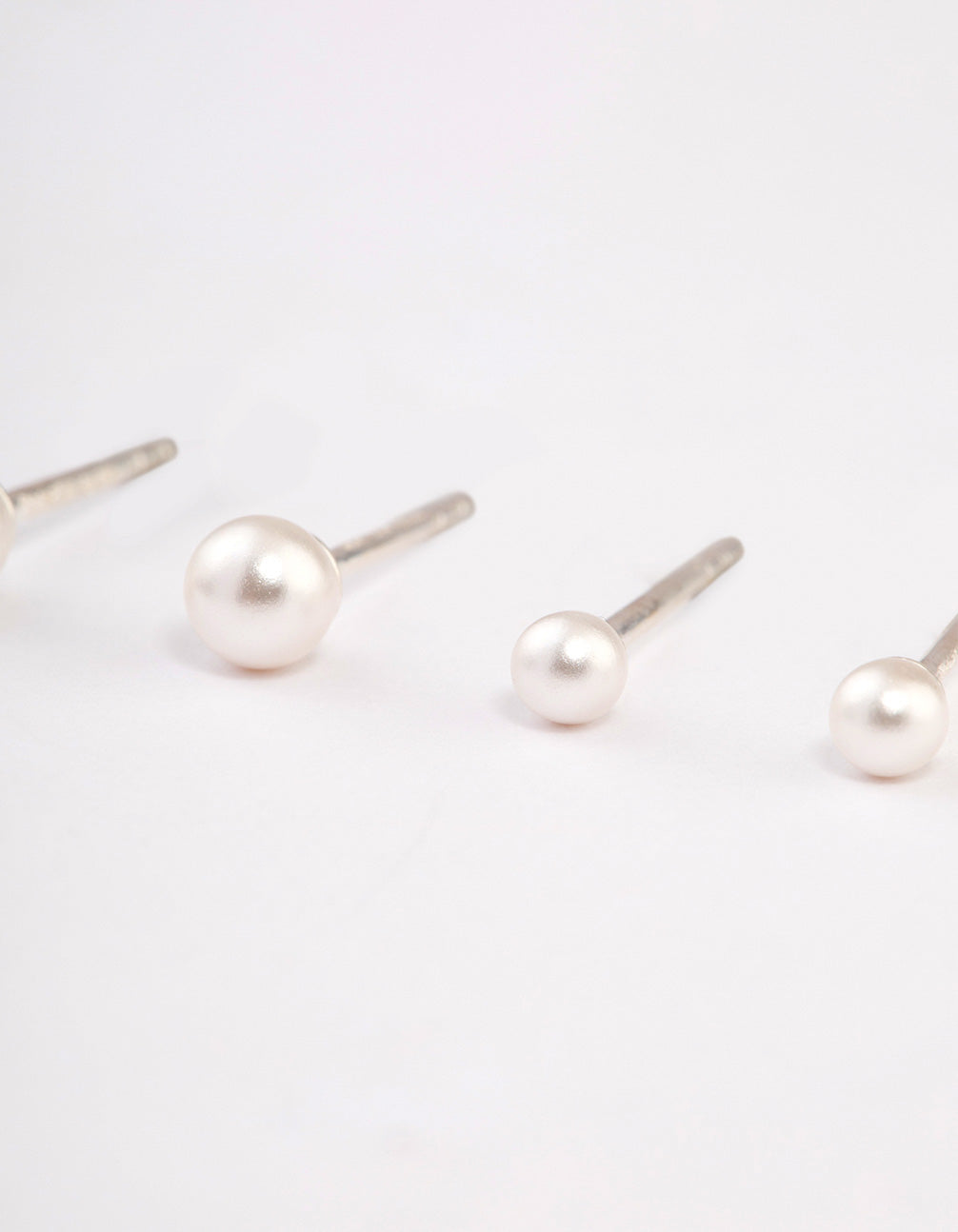 Sterling Silver Pearl Stud Earring Pack