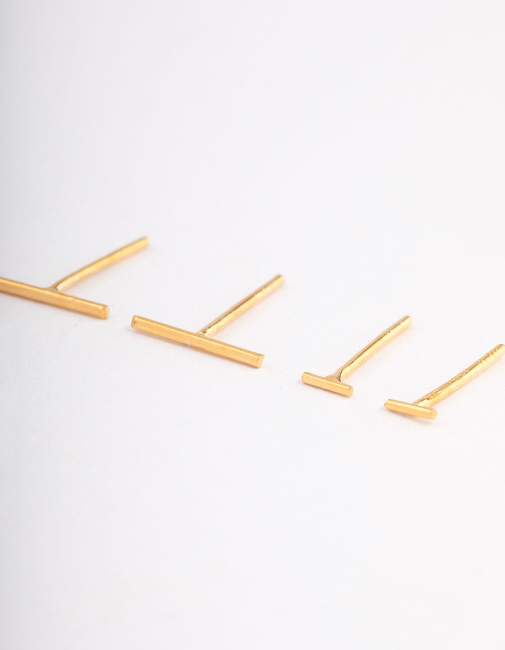 Gold Plated Sterling Silver Bar Earring Pack