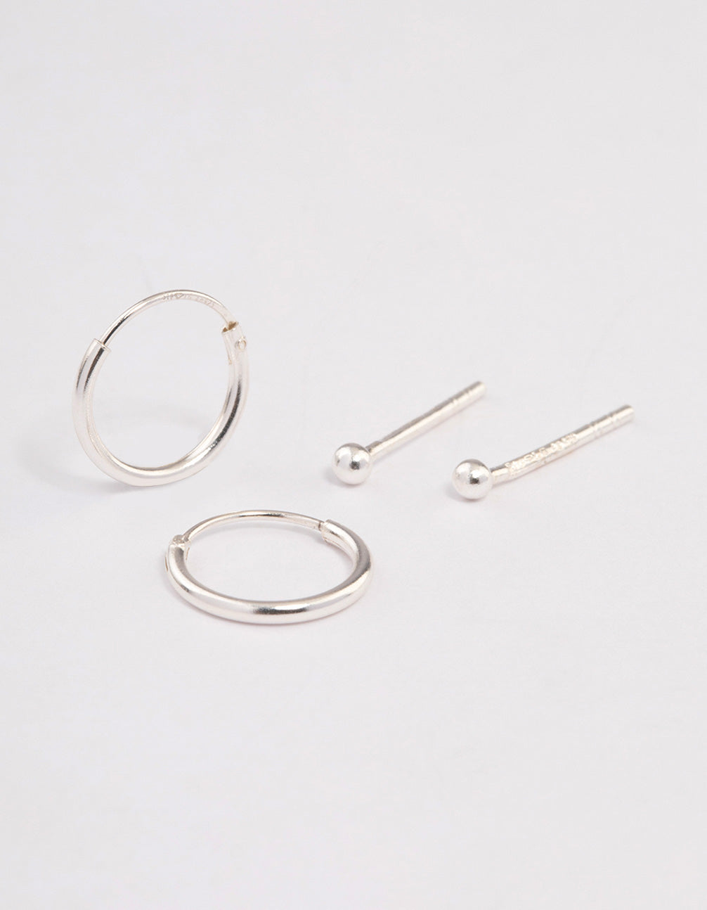 Sterling Silver Stud & Hoop Earring Pack
