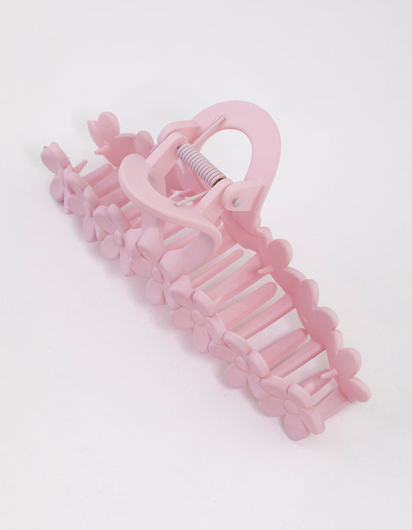 Blush Multi Flower Claw Clip