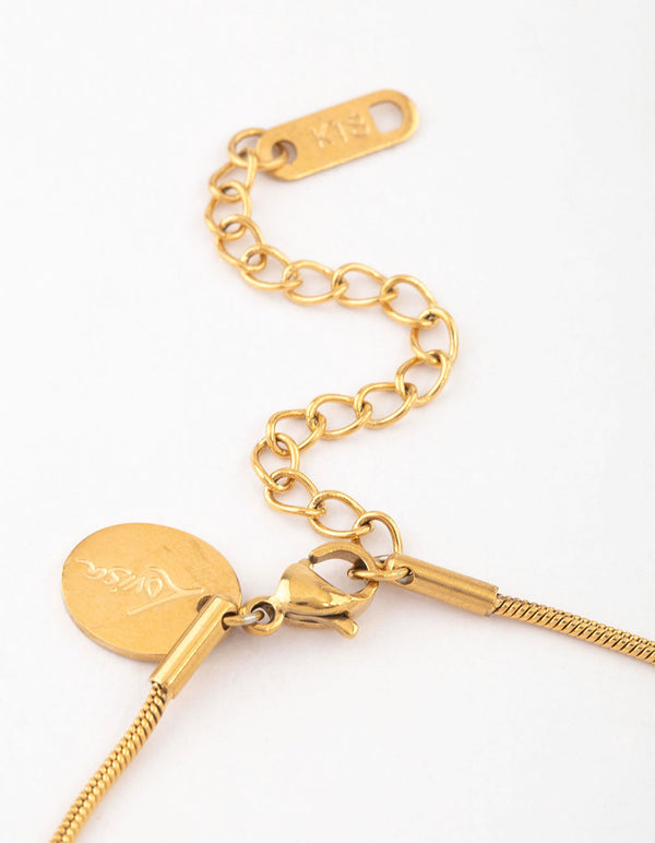 Gold Plated Surgical Steel Thin Snake Chain Bracelet