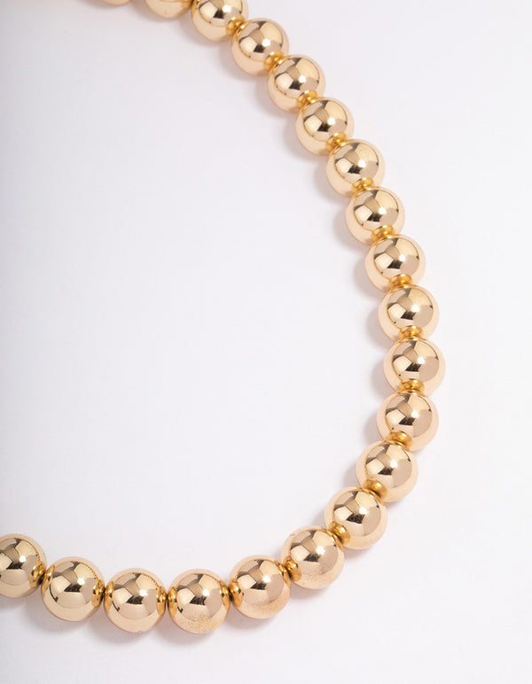 Gold Round Ball Necklace