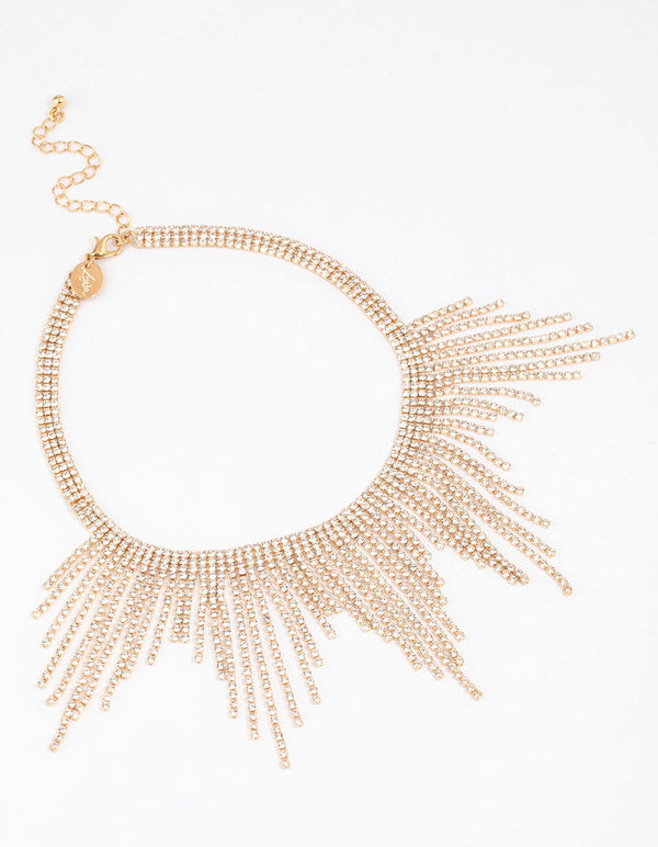 Gold Cascading Choker