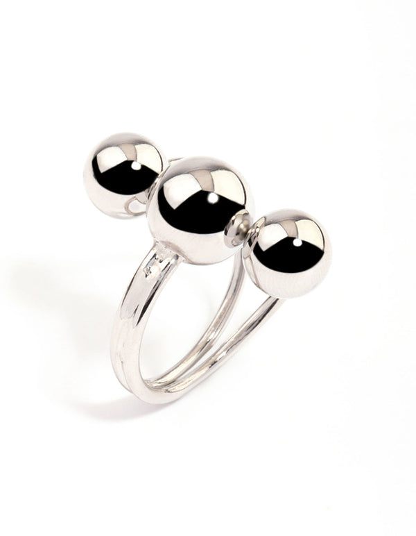 Silver Plated Ball Ring