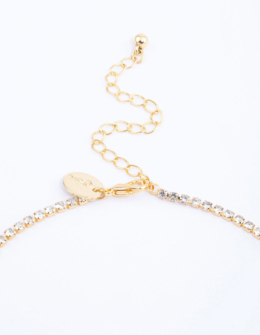 Gold Plated Cup Chain Cubic Zirconia & Freshwater Pearl Drop Necklace