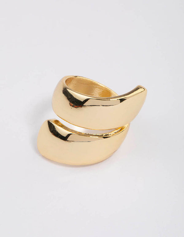 Gold Plated Classic Chunky Wrapped Ring
