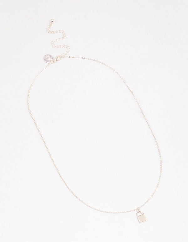 Silver Locket Pendant Necklace