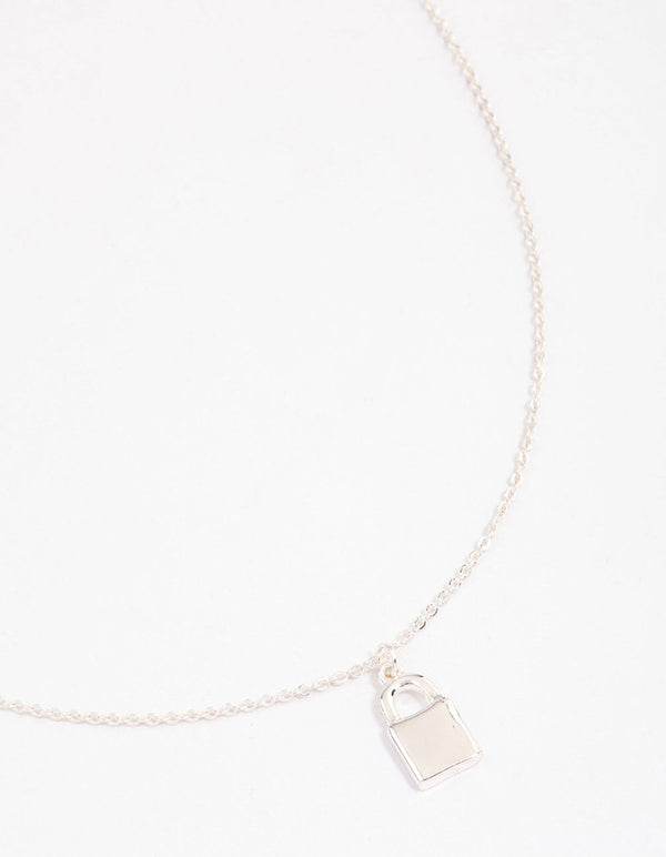 Silver Locket Pendant Necklace