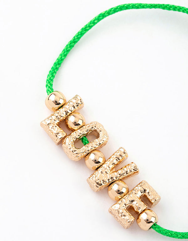 Fabric Love & Semi-Precious Stone Bracelet