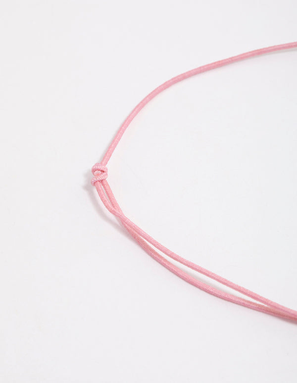 Fabric Mini Semi-Precious Pendant Bracelet