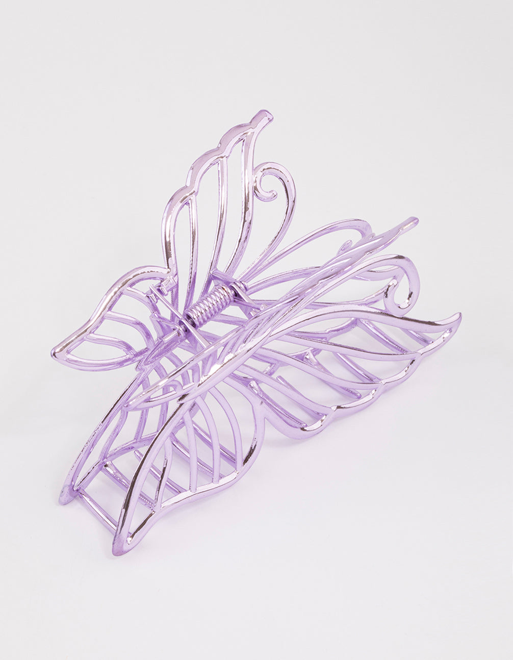 Coated Lilac Detailed Butterfly Hair Claw Clip