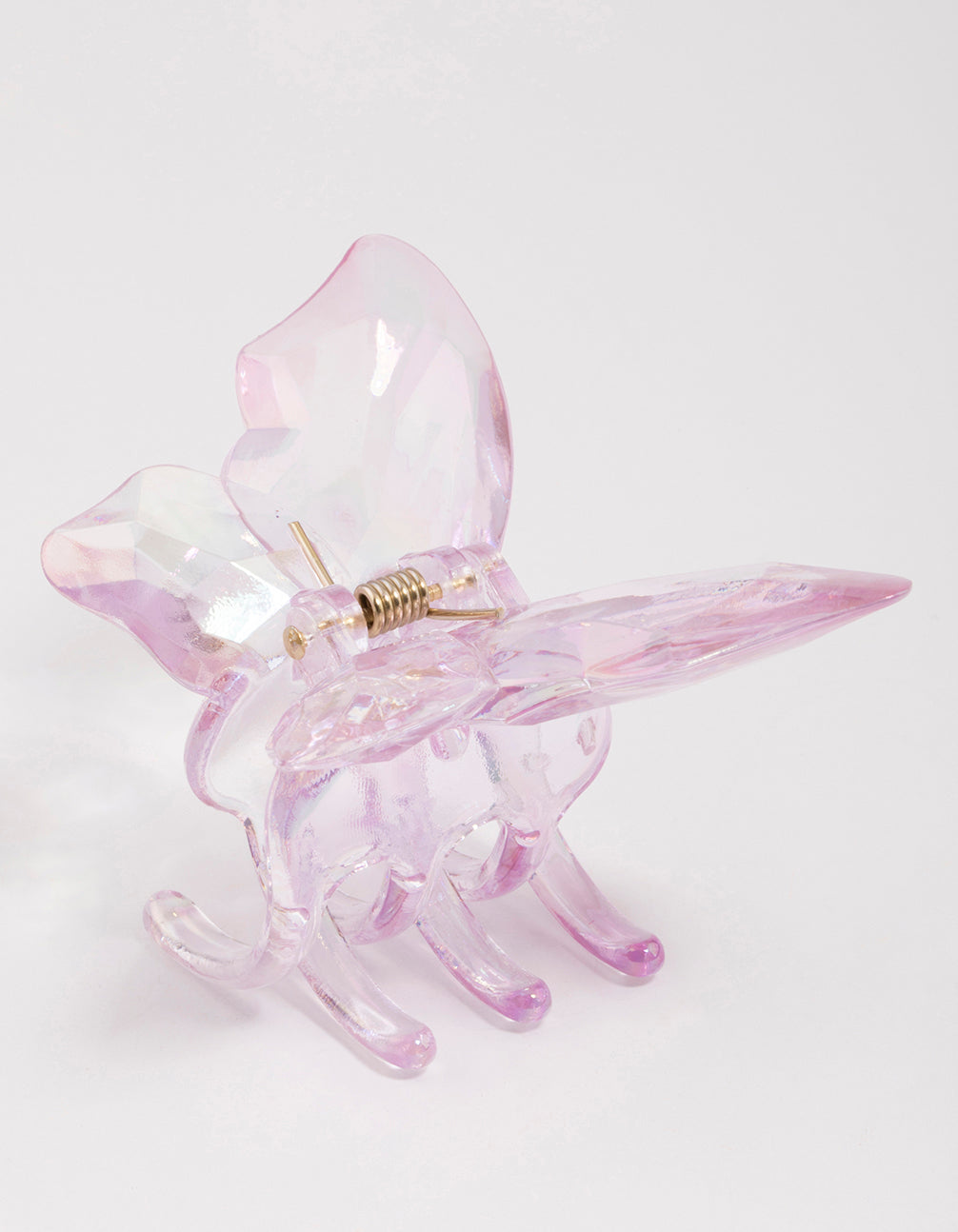 Pink Iridescent Butterfly Hair Claw Clip