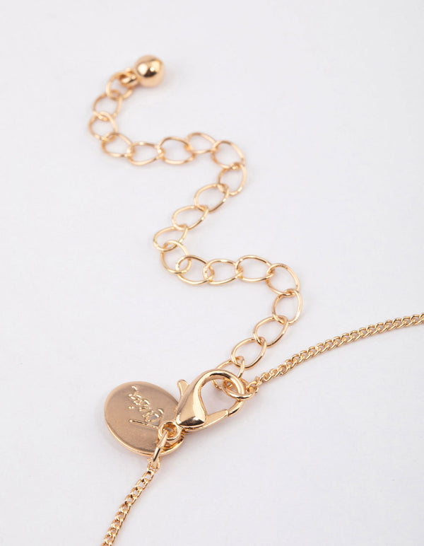 Gold Freshwater Pearl Drop Necklace & Polishing Set