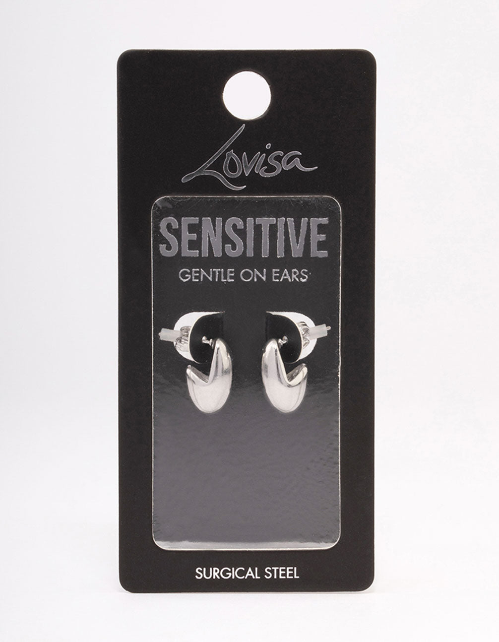 Surgical Steel Curved Bubble Stud Earrings