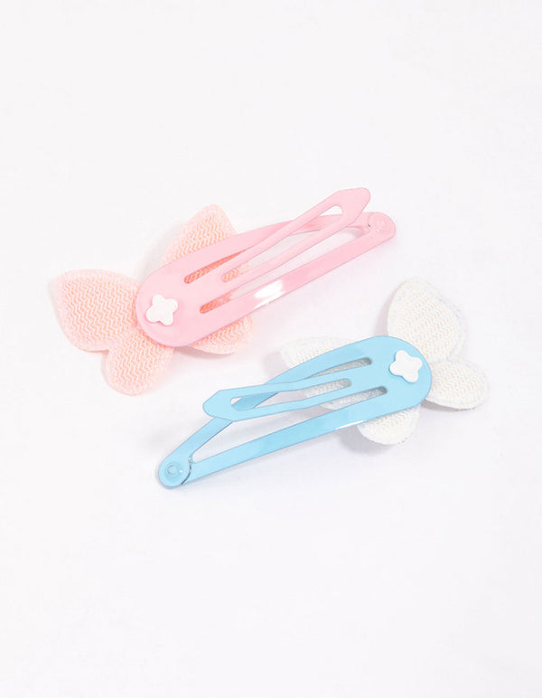 Kids Mixed Glitter Butterfly Hair Snaps 4-Pack