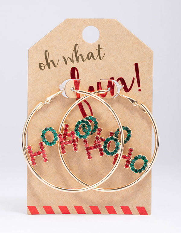 Gold HoHo Hoop Earrings